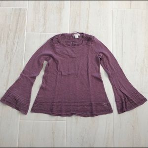 Mauve lace sweater top